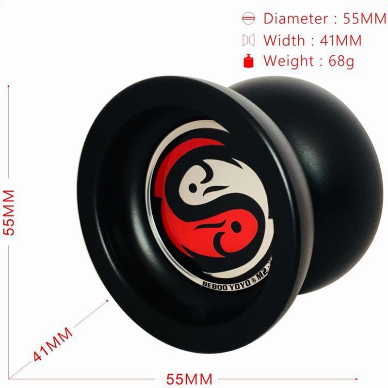 Bebooyoyo Professionele Yoyo M2 Pisce Lichtmetalen Yo Yo Set Jojo + Handschoen + 3 Touwen Klassieke Speelgoed