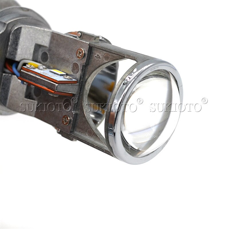 SUKIOTO 1 paar MINI lens H4 led koplamp projector lens lamp 5500 k Wit 35 w Hi Lo H4 Hoge lage LED Koplampen LHD LED H4