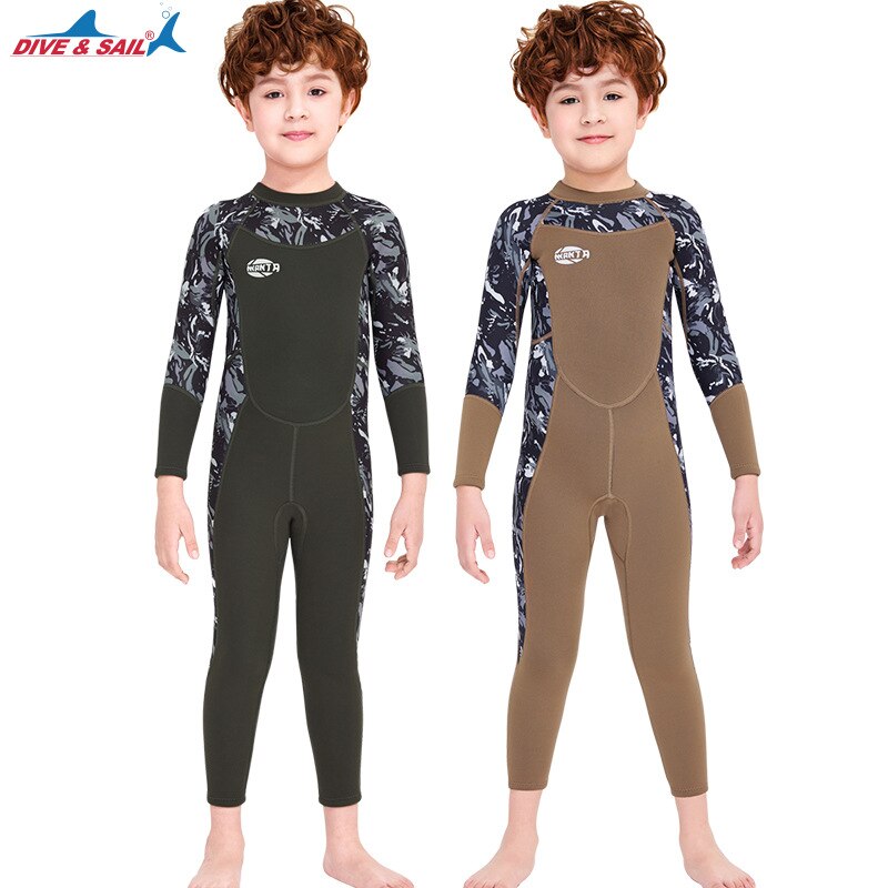 Jungen 2,5mm Neopren Voller Körper Warm Halten Neoprenanzug Zurück Zip für Schnorcheln Schwimmen Tauchen Kinder 2-11 Jahre