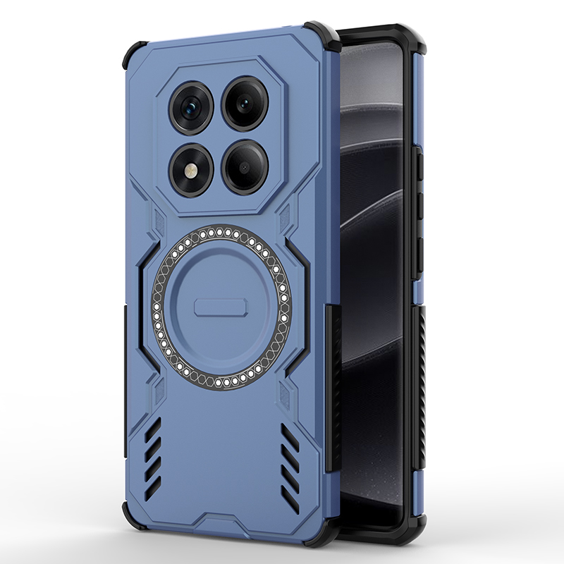 Magnetisk pansercover til redmi note 14 pro plus 14 4g 5g globalt cover stærk magnet magnetsikker anti-fald varmeafledningsskal: Brun / Redmi note 14 pro + 5g ( global)