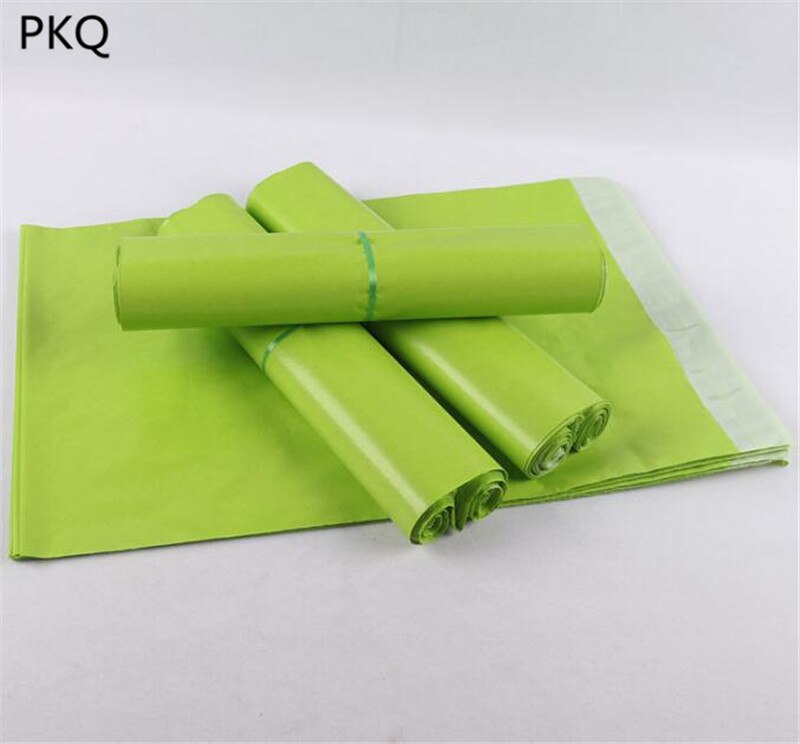 100pcs Colorful Small Logistics Courier Bag green Courier Envelope Bag Mail Bag Self Adhesive Seal Plastic Pouch