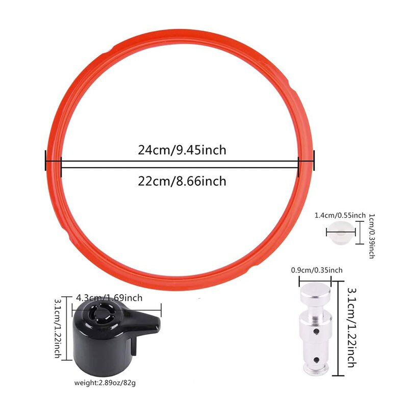 8Pcs Afdichting Ring Stoom Release Ventiel Vlotter Vlotter Vlotter Pakking Vervangende Onderdelen Voor Instant Pot Duo 5 Qt 6 Qt