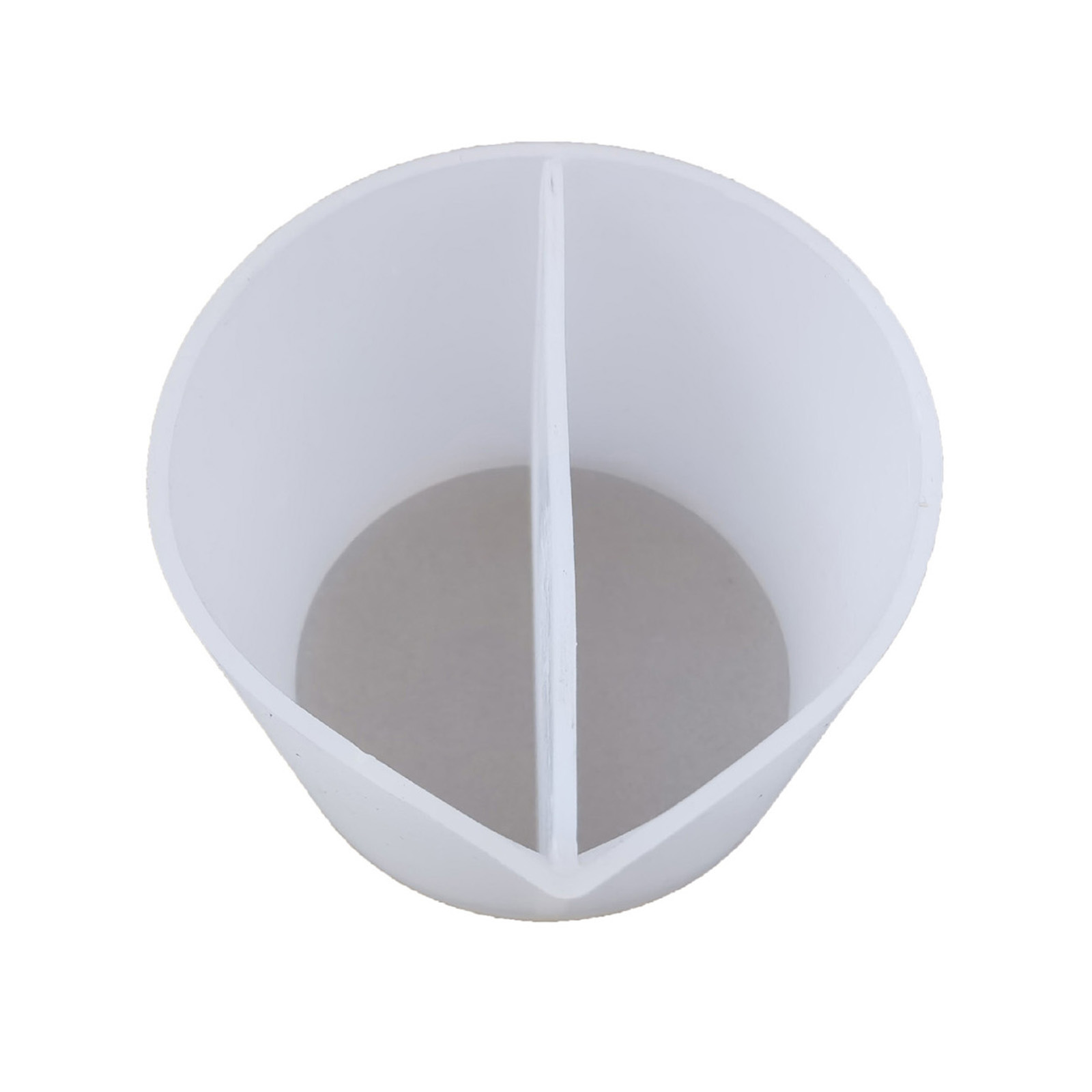 517F Clear Silicone Epoxy Resin Mixing Cups Distribution Measuring Cup DIY Epoxy Resin Tools for Jewelry Making Hobby Craft: 2 Channels White