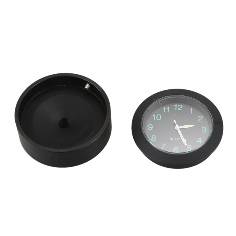 Horloge de moto montre en aluminium Cnc moto guidon montage horloge avec boucle noir étanche universel