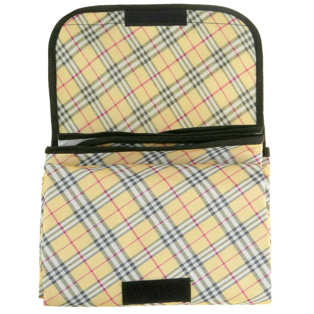 Primematik-piknikteppe 150 x 130 cm skotsk trykk beige