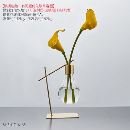 Dubbele rechte vaas - transparante glazen vaas - bloempot - woondecoratie - bol - hydrocultuur vaas - bruiloft woonaccessoires: C