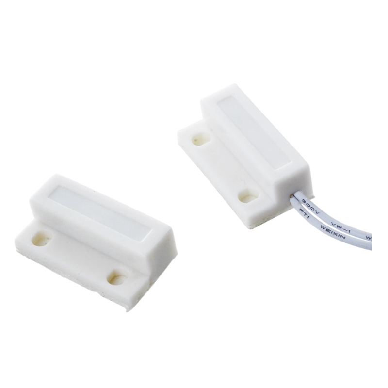 2X White Door Window Contacts Magnetic Reed Switch Sensor