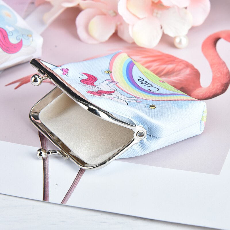 Frauen Cartoon Einhorn Flamingo Geldbörse Niedliche Kleine Tasche Kupplung Brieftasche Null Brieftasche Münze Tasche