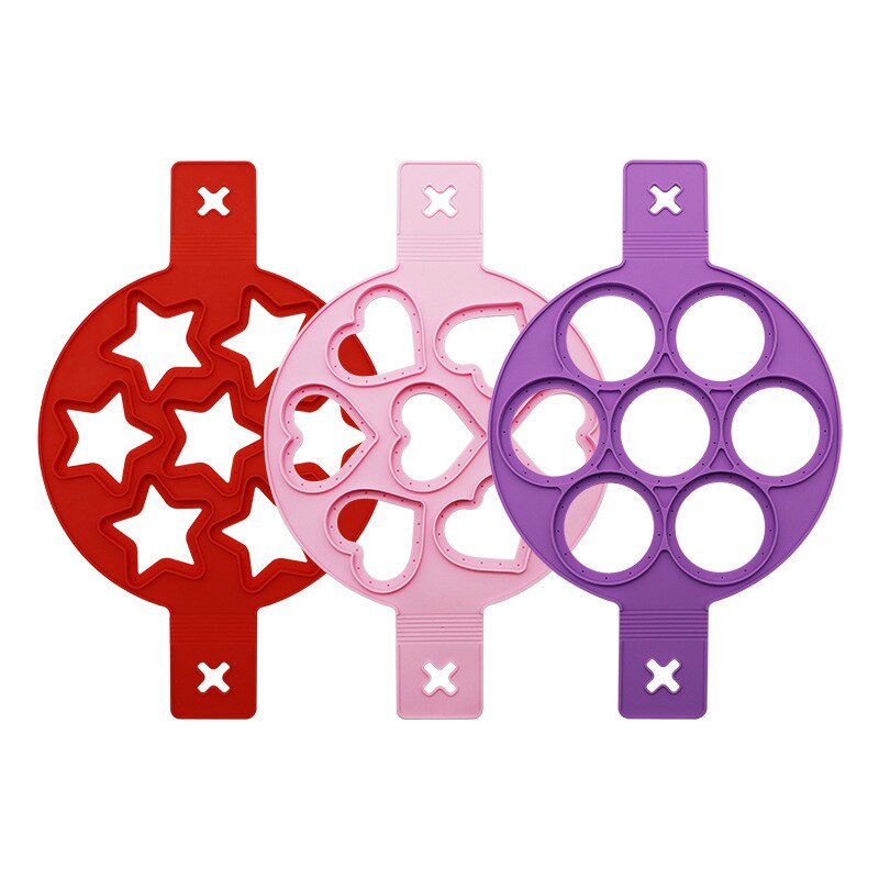 1Pcs Silicone Non Stick Fantastische Ei Pannenkoek Maker Ring Keuken Bakken Omelet Mallen Flip Fornuis Ei Ring Mold