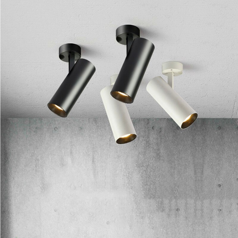 Taklampor led spotlight utanpåliggande cob 5w 360 ° frirotation cob takmonterad tvåtrådslampa familjebutik