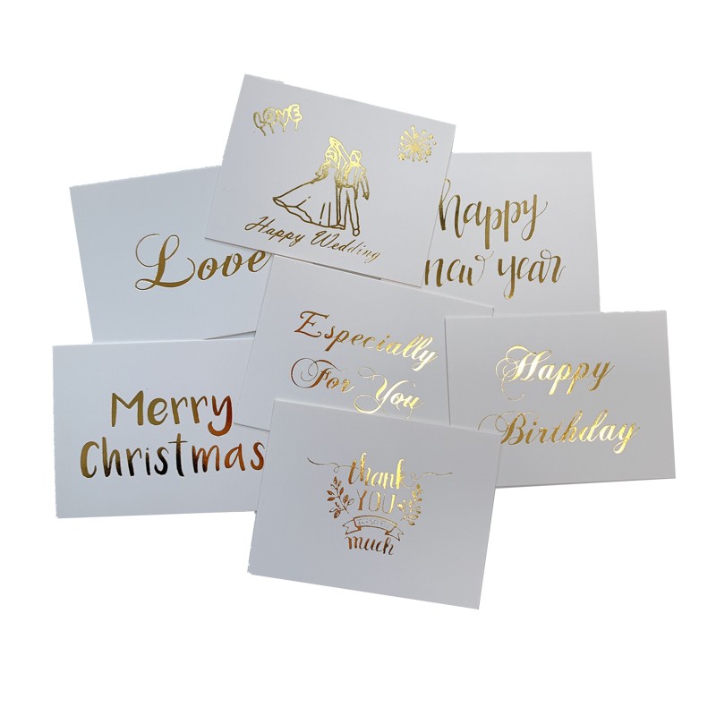 40 stk/parti mini guld takkekort valentine julefest invitation gør-det-selv brev lykønskningskort