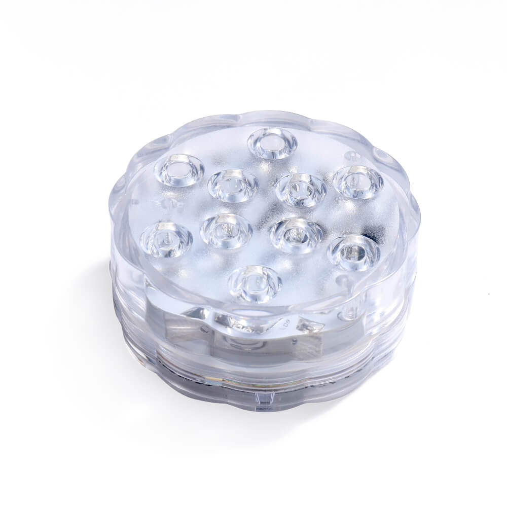 10 LEDs Waterproof Remote Controlled RGB Battery Operated Submersible Underwater Pool Lights For Outdoor Garden Party Decoration