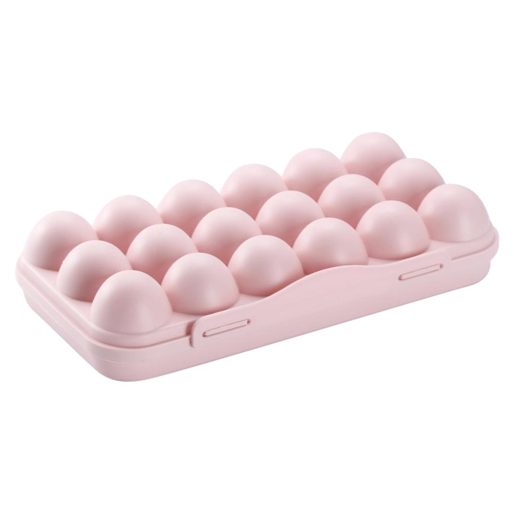 Eggs Tray Transparent Thicken Plastic Egg Storage Container 12/ 18 Grid Egg Holder For Home Refrigerator Kitchen Egg Storage Box: E   18 grids