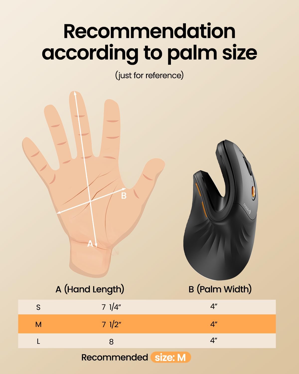 ProtoArc Ergonomische Maus, EM11 NL BT wiederaufladbare kabellose vertikale Maus 3, 2,4 GHz optische Mehrgerätemäuse für Computer