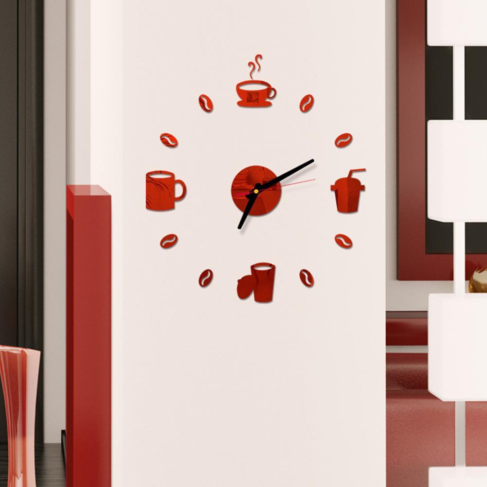Digital Clocks Real Quartz Wall Clocks Coffee Diy Modern Life Large Wall Decorative