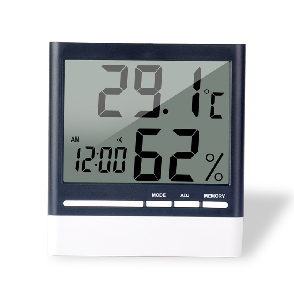 Large Screen Thermometer Hygrometer Electronic Multifunction Date Indoor Digital Alarm DNJ998