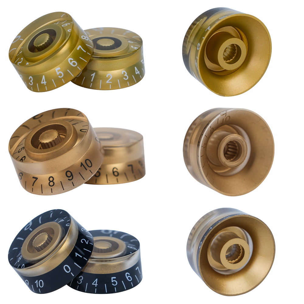 4 stk. guitar volumenknapper top hat knapper hastighed volumen tonepedal kontrolknapper til elektrisk guitar bas 29 farver