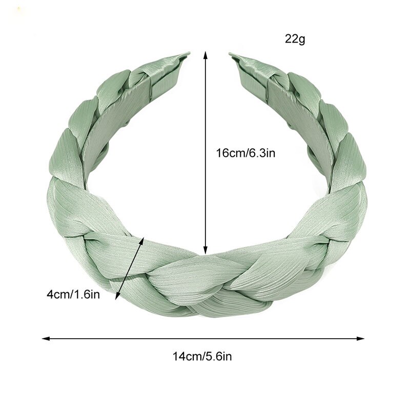 Bandeau tressé pour cheveux, couleur unie, accessoire de coiffure pour femmes et filles