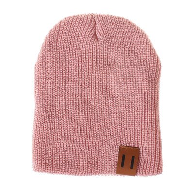 Girls Boys Hat Solid Color Knited Woolen Headgear Hat Cap Toddler Infant baby accessories Kids newborn photography props sombrer: Pink