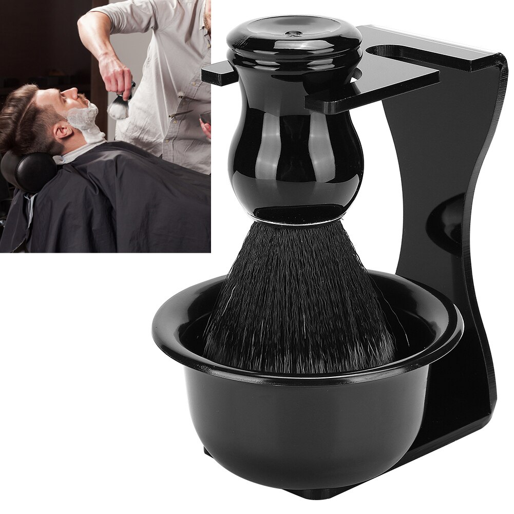 Cepillo de afeitar para hombre, conjunto de herramientas de estilo de pelo, para salón de peluquería, suministro para barbería, 3 unidades
