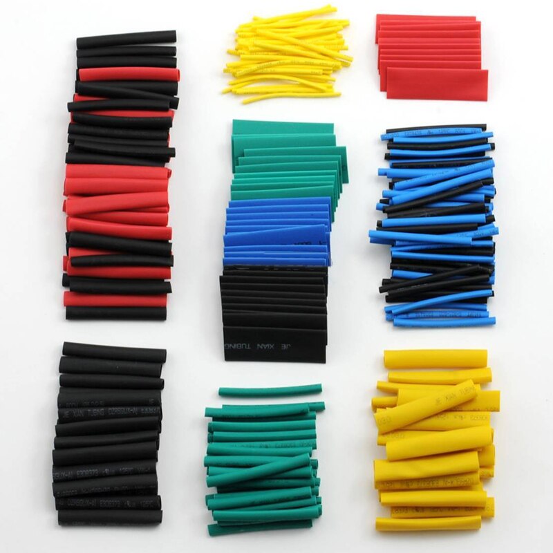 Manguito de tubo de aislamiento retráctil térmico, accesorios de coche, fundas de tubo termorretráctiles, 164 Uds.