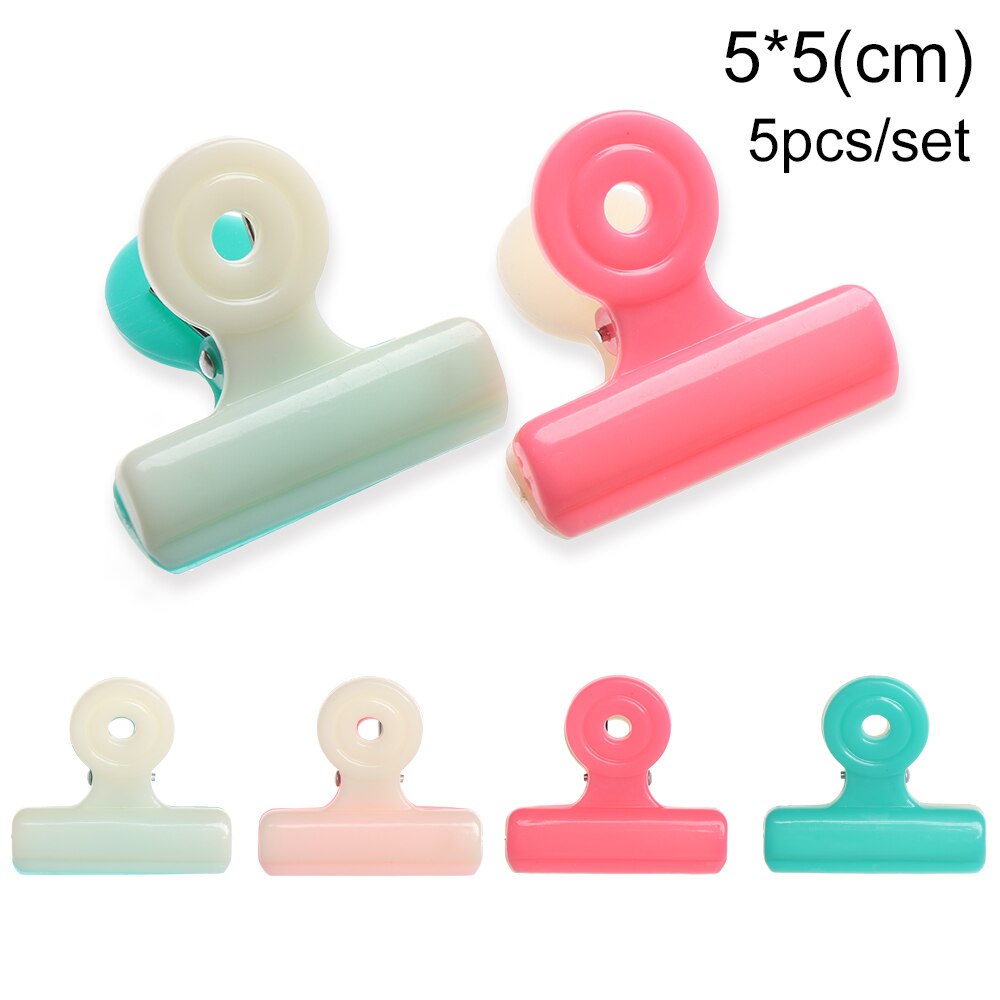 1/5 kpl karamellivärinen silikonipidike pidike pussi siru sinetti klipsi ruokapussi pihdit viilanpidike puristimet ruostumatonta terästä tiukat tiiviste kahvat: 5 kpl 5 x 5cm