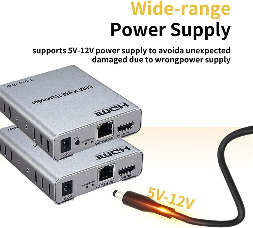 60M USB KVM HDMI Verlängerung 1080P über Katze5e Katze6 RJ45 Ethernet Kabel Audio- Video Absender Empfänger Signal erweiterung Konverter