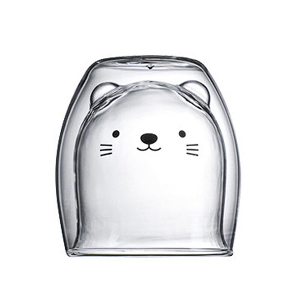 Taza de cristal de doble capa para café, vaso de vidrio de borosilicato alto, Espresso, taza de leche , cristalería: A4