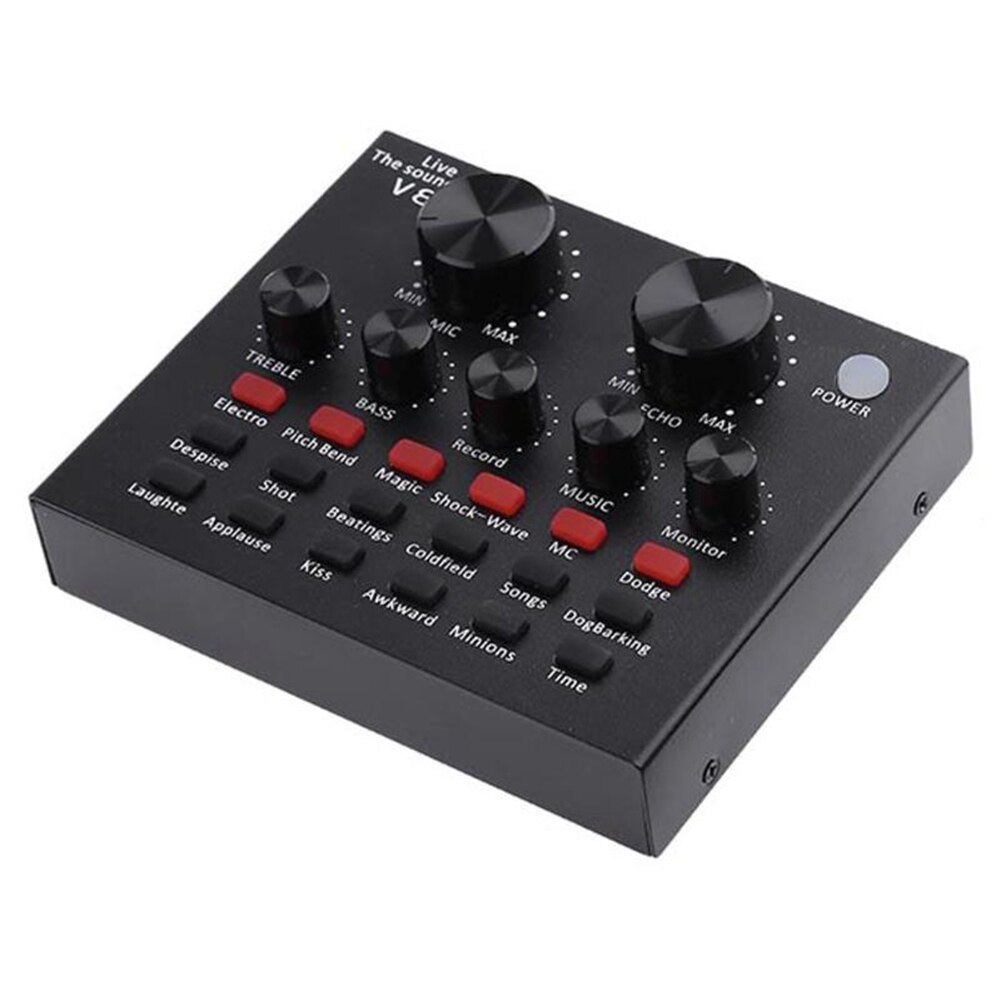 Computer Live External Sound Card Multiple Preset Effects Multiple Sound Functions Broadcast Sound Card For Mobile Phone PC