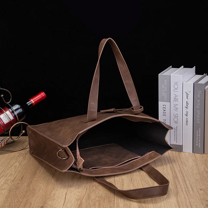 Vintage Luxury Large Tote Bag Mens Large Capacity Business Briefcases Crossbody Bag Casual Laptop Handbag Сумка Мужская Деловая