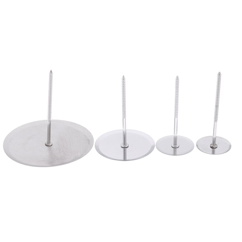 4Pcs Stainless Steel Piping Nail Ice Cream Cake Decorating Tools DIY Needle Stick Cake Flower Nails 3CM，3.3CM，5CM，7.5CM
