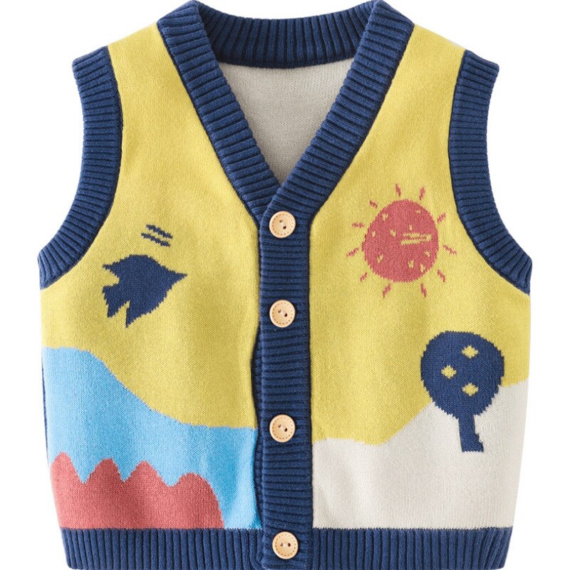 Geboren Baby Kniteed Vest Baby Vest Kids Jassen Voor Meisjes Jongens Kinderen Kleding Jas Mouwloos Vest Peuter Winter