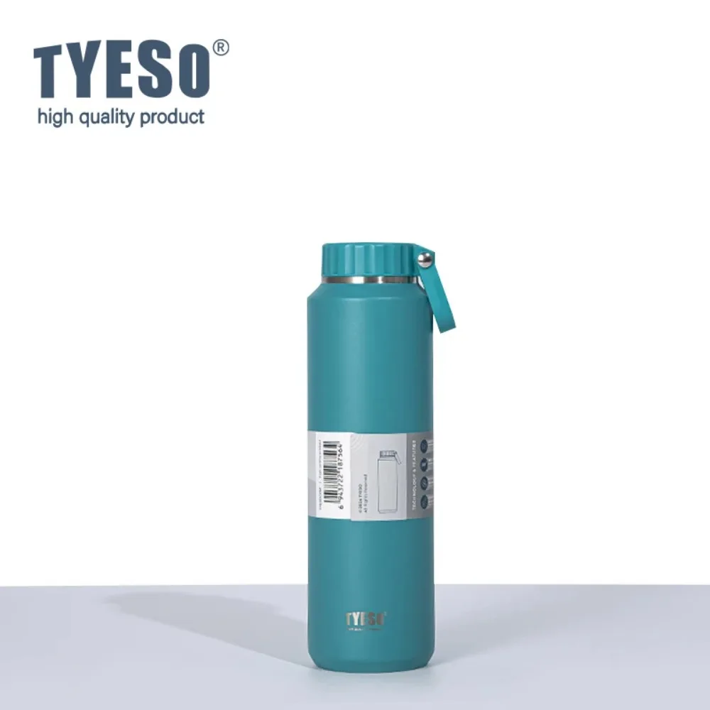 Tyeso 500ml 710ml bärbara isolerade vattenflaskor med stor kapacitet, sportvattenflaskor som håller kyla och värme, termosmugg: Gul / 401-500ml