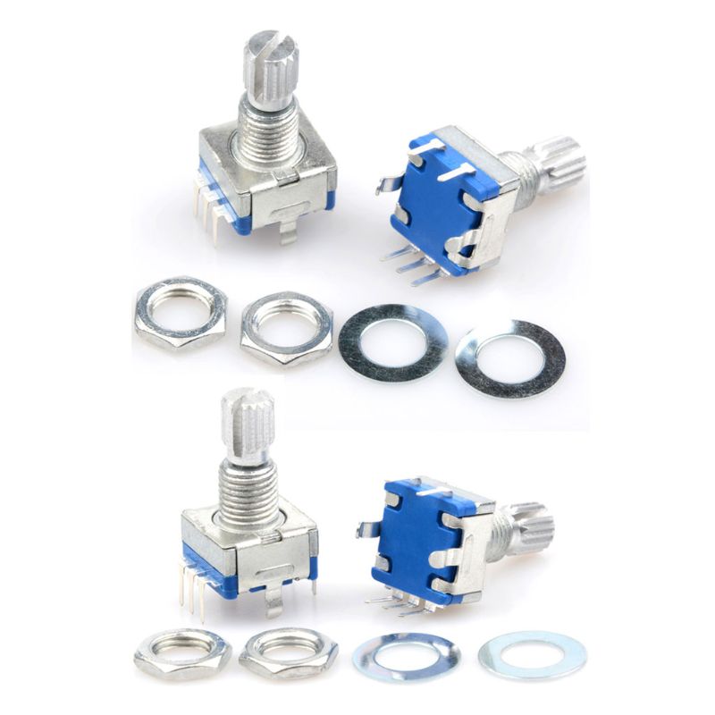 5pcs/set 15/20mm Digital Potentiometer Plum Handle EC11 Rotary Encoder Coding Switch with 5 Pin for DVD Player Monitor