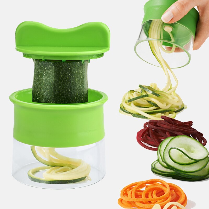 Handheld Spiraal Rasp Wortel Aardappel Komkommer Snijder Groente Fruit Slicer Salade Noodle Spaghetti Courgette Blade Spiralizer