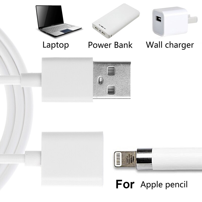 1m usb-lataussovittimen laturin johto apple ipad pro pencilille