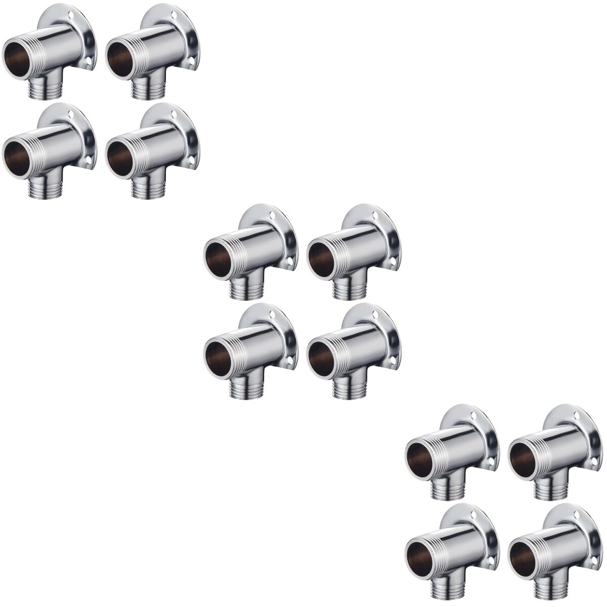 12 pcs Alloy Shower Concealed Installation To Surface Installation Base Fittings Joint