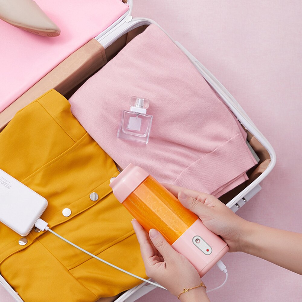 Portable Mini Electric Fruit Juicer Mini Smoothie Maker Blenders Mixer Rechargeable Juicer Bottle Cup For Home Office Outdoor