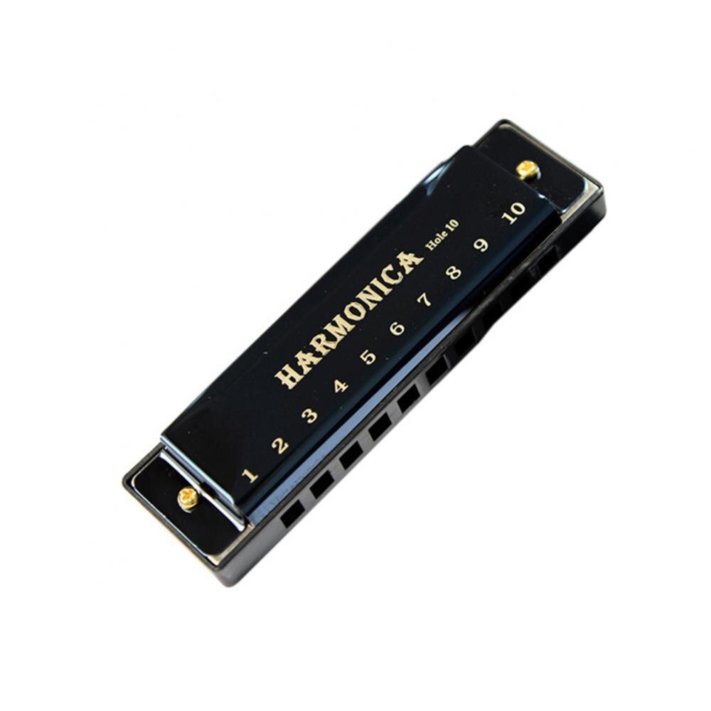 10 Holes Harmonica Musical Instrument Children Early Education Mouth Organ: Black