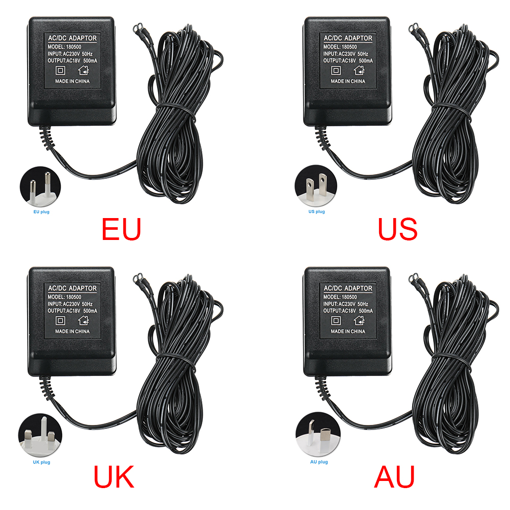 Transformer Durable Accessories 500mA Power Supply Adapter 5M EU US UK AU Plug 18V For Ring Video Doorbell Charger Home Plastic