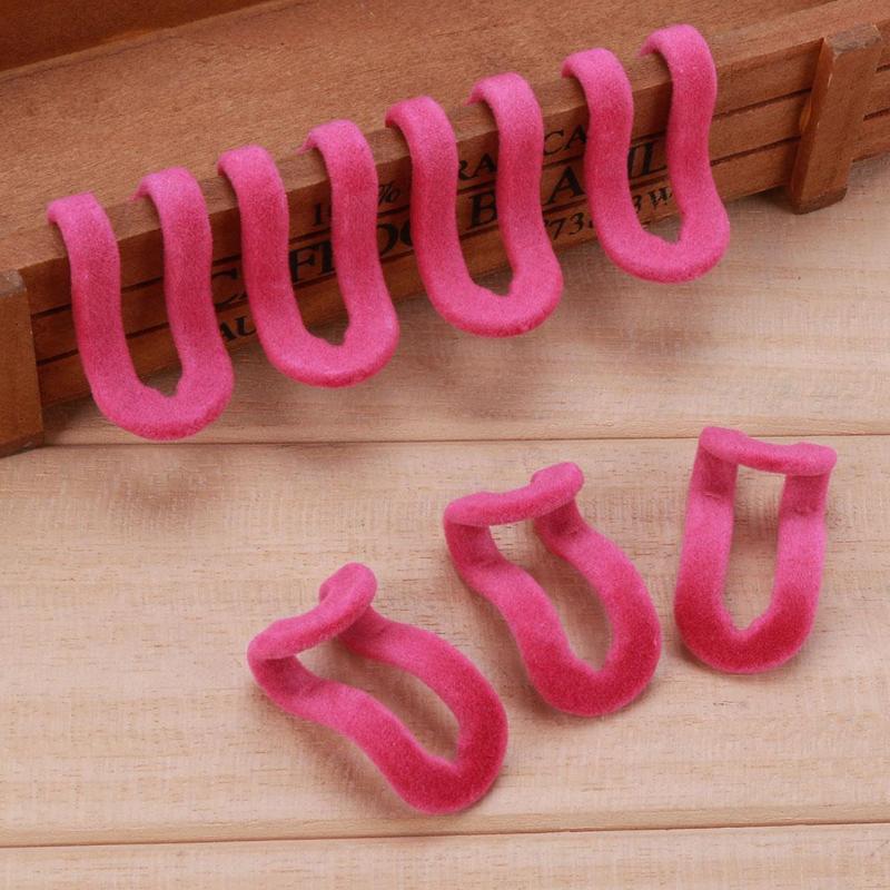 10/12pcs Cloth Hanger Hook Mini Flocking Clothes Hanger Easy Hook Closet Organizer Holder Save Space Non Slip Flocking Hanger
