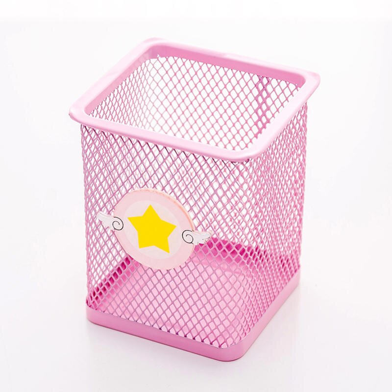 1 Pcs Lovely Pen Holder for Girls School Stationery Little Fairy Exclusive Pen Holder Pink Cute Debris Stationery Organizer: 06