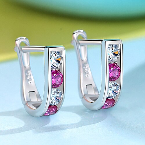 Belawang 925 sterling sølv søde søde blå krystal øreringe til baby pige børn øreringe børn piger dejlige smykker: Etye 3256