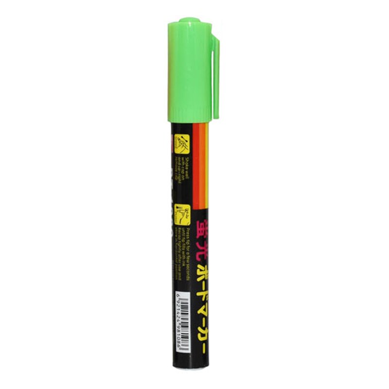 1 st led-överstrykningspennor penna drottning bee markörpenna 138 mm 8 färger valfri avfasning spets pensel biodlingsverktyg: Ljusgrön