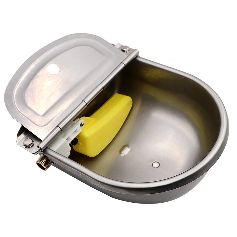 Livestock Cow Horse Automatic Water Bowls Stainless Steel Drinking Bowl Float Outlet For Cattle Dog Sheep Pig Feeder
