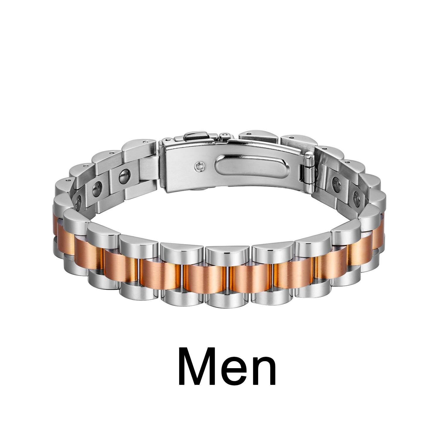 HOT Health Care donna uomo bracciali cinturino fibbia terapia magnetica bracciale coppia ornamento regalo di compleanno anti-radiazioni: 6