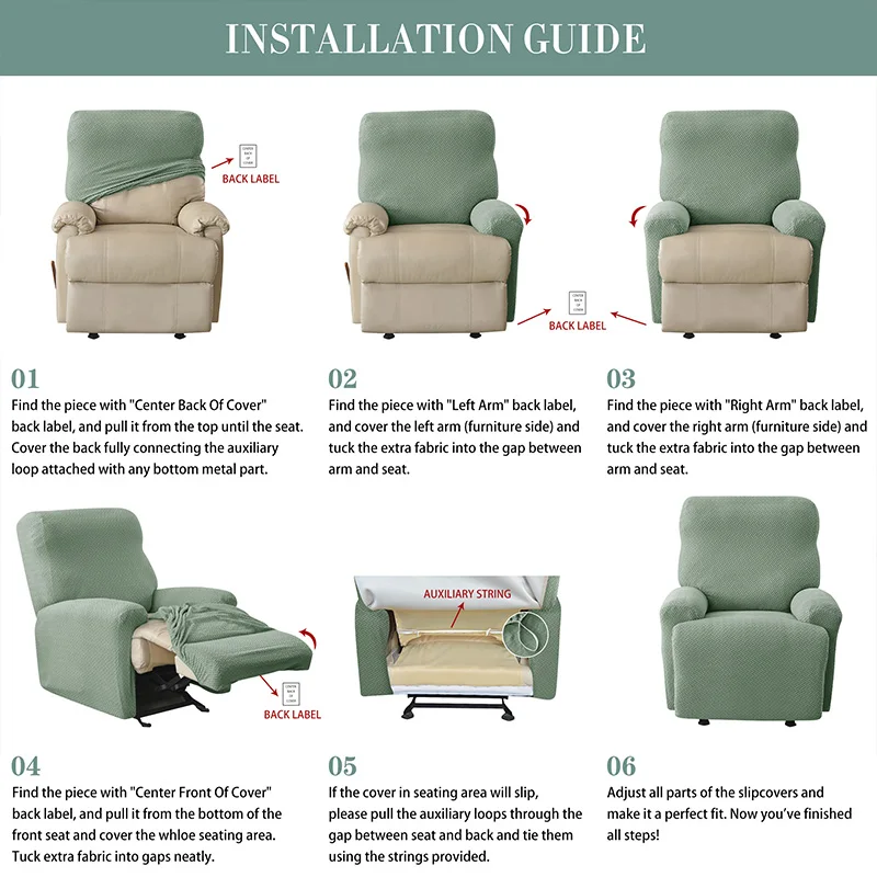 Överdrag till fåtölj med 1pc stretchgeometri, delat och avslappnande soffa, 1- sits, allt-inklusive sofföverdrag för vardagsrum