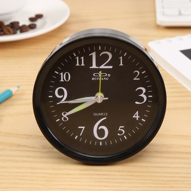 Alarm Clock Bedroom Bedside Clock Desktop Clocks Table Battery Analogue Clocks Analog Alarm Snooze Home Decoration: 1