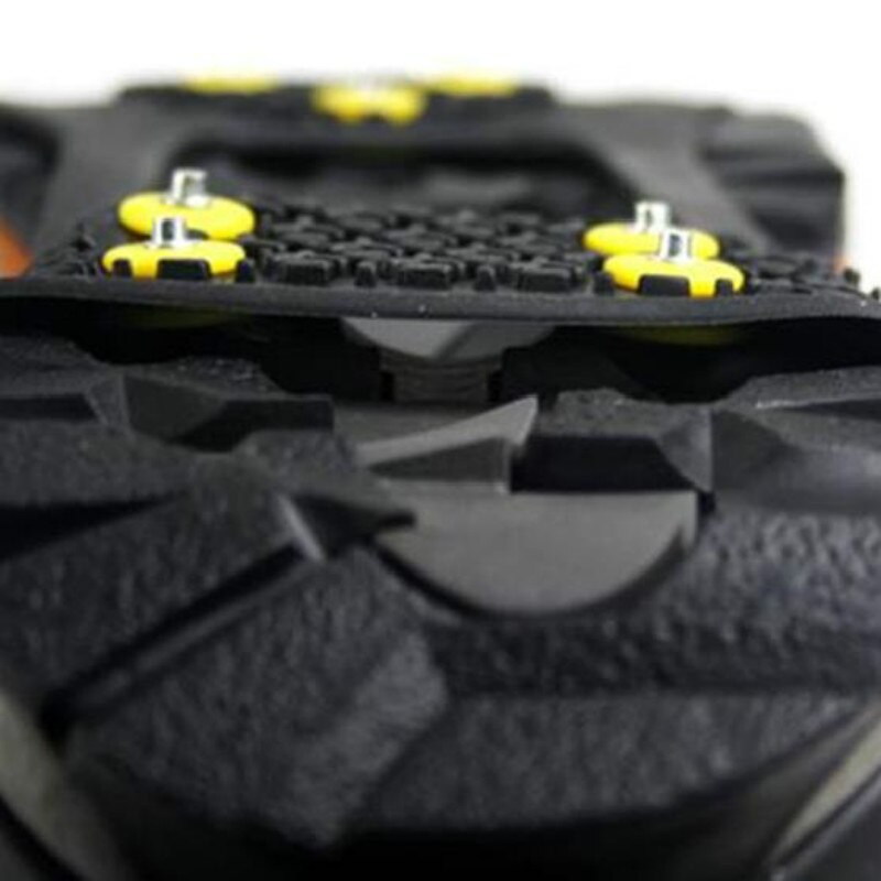 1 Pair 10 Studs Anti-Skid Snow Ice Climbing Shoe Spikes Grips Crampons Cleats Overshoes Winter Climbing Shoes Cover