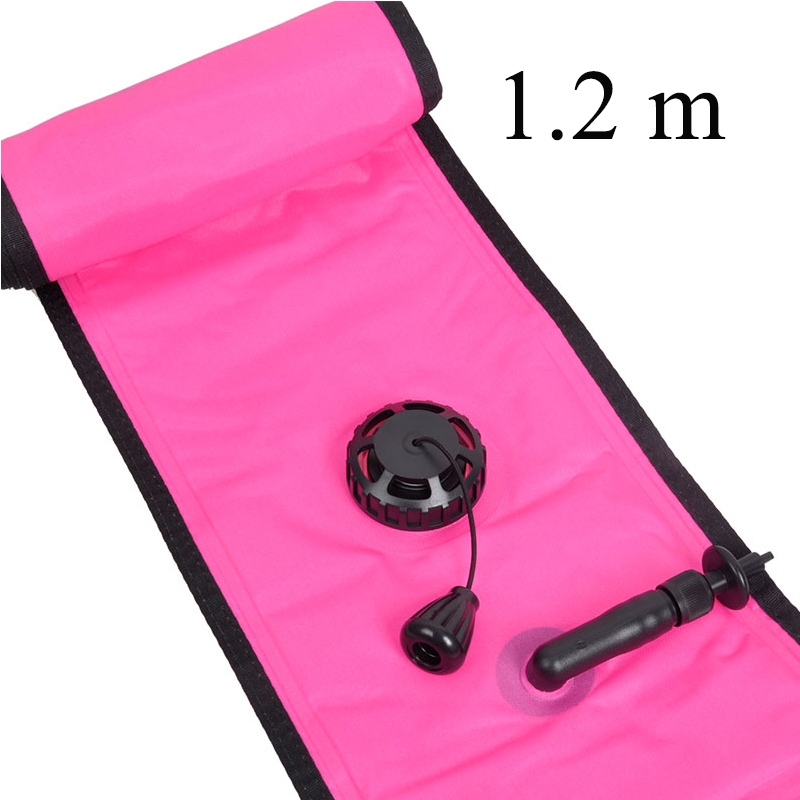 YonSub Scuba SMB Diving Surface Marker Buoy with High Visibility Inflatable Float Safety Sausage Signal Tube Signal Tube: Pink-1.2m